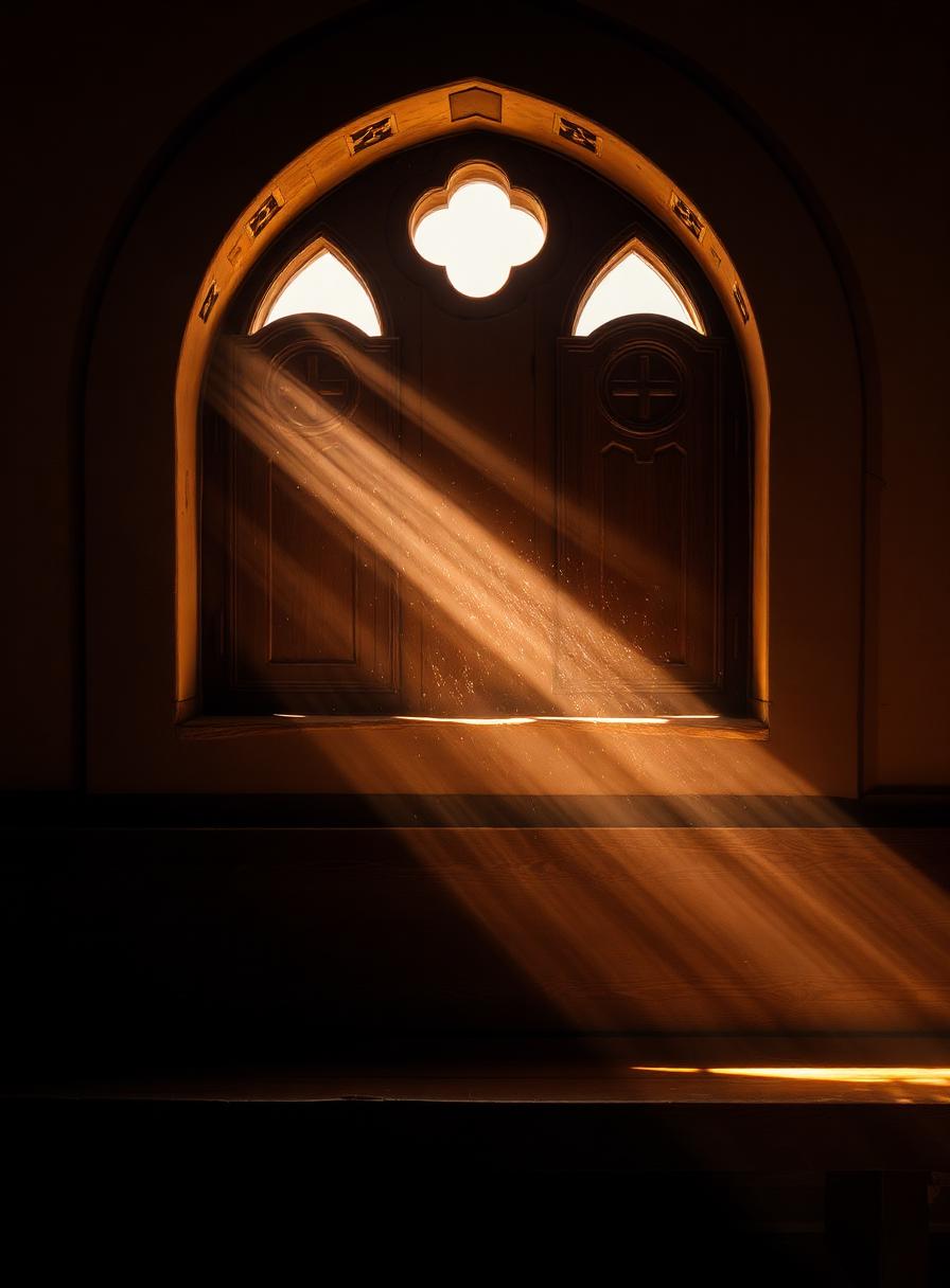 Sunlight through a synagogue window